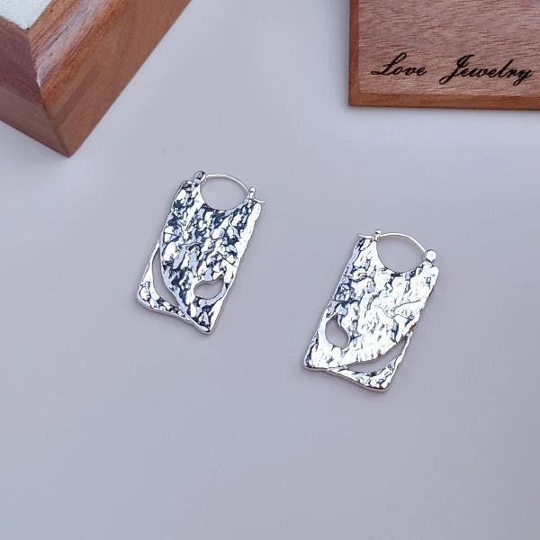 Unique Board Drop Earrings - Gold n Silver