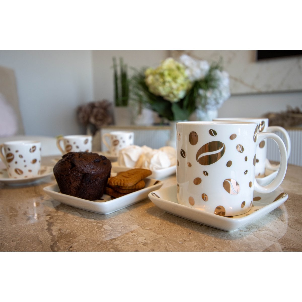Coffee grain mugs - Lot of 4