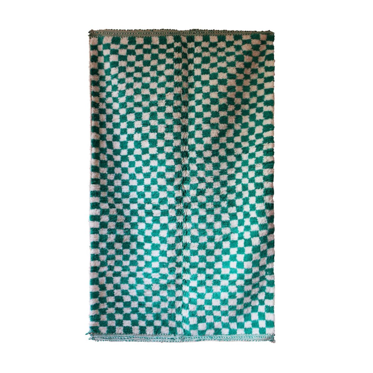 Berber pure wool checkered rug 166 x 269 cm