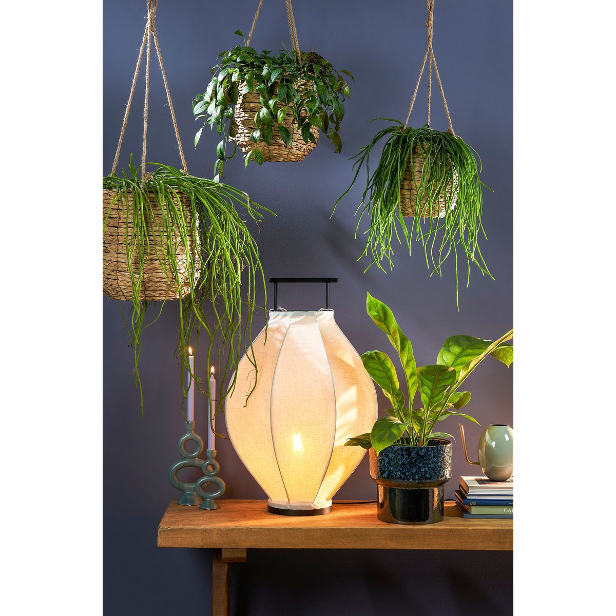 Flowerpot hanging inside Avalon Light brown