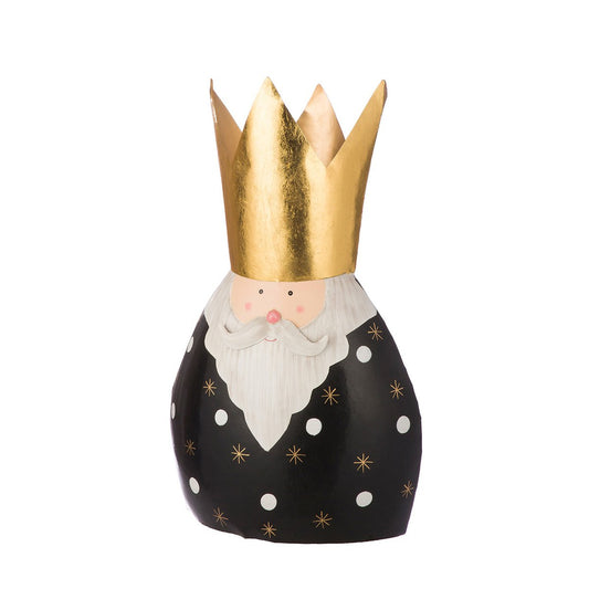 King Santa figure, gold-colored; black H.66 cm