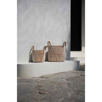 The Straight Stitched Macrame Basket - S