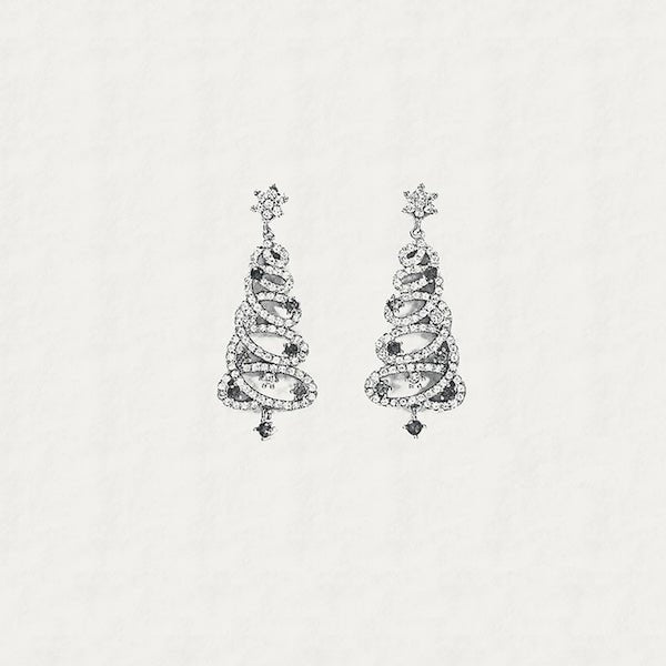 Sparkling Christmas Tree Earrings