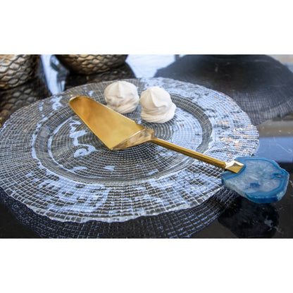 Transparent service plate 33cm