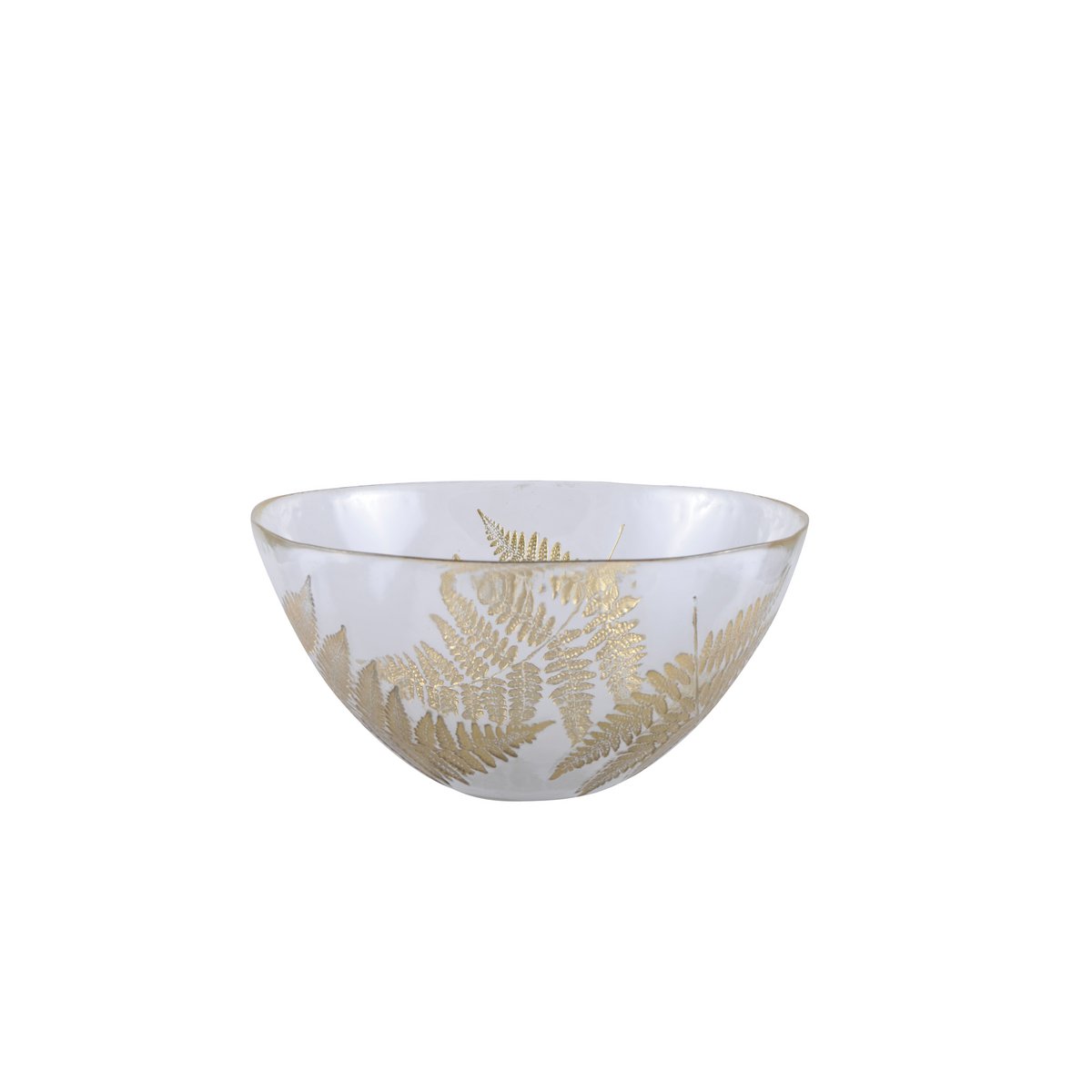 TRANSPARENT GOLDEN LEAF SALAD BOWL