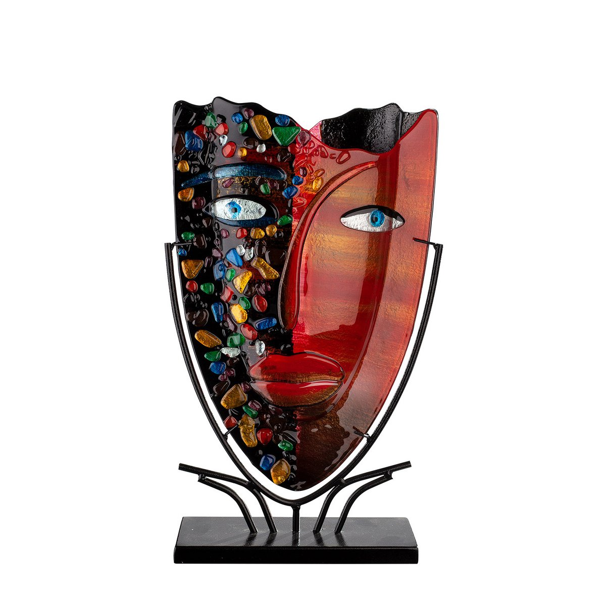 Glasart oval decorative vase Face "Visage"