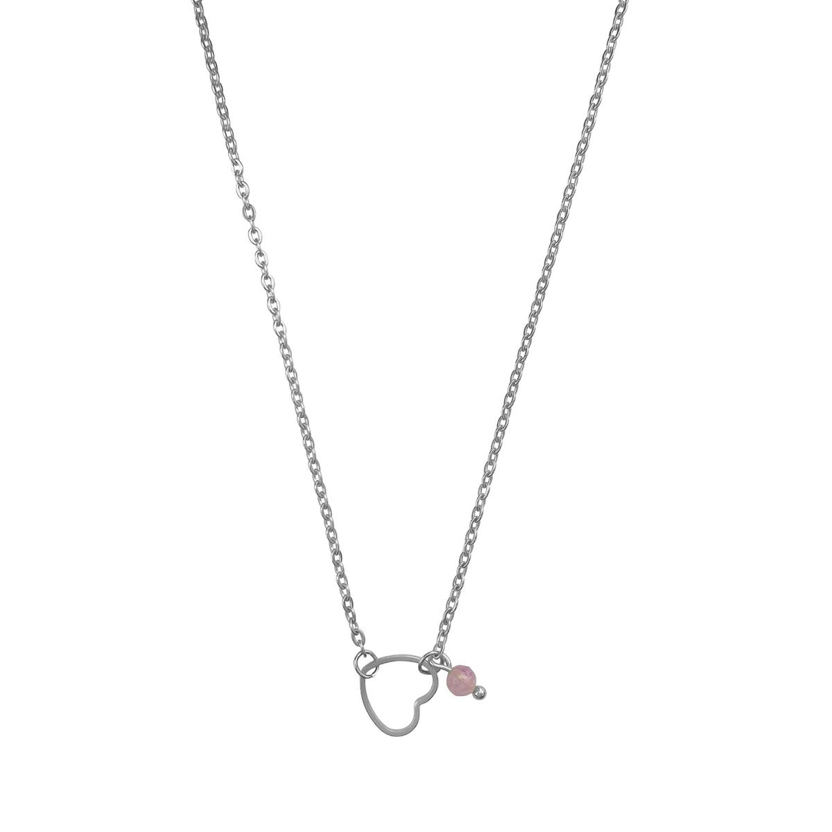 Necklace Heart Tourmaline - Silver