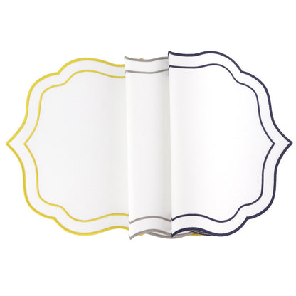 White and golden plate