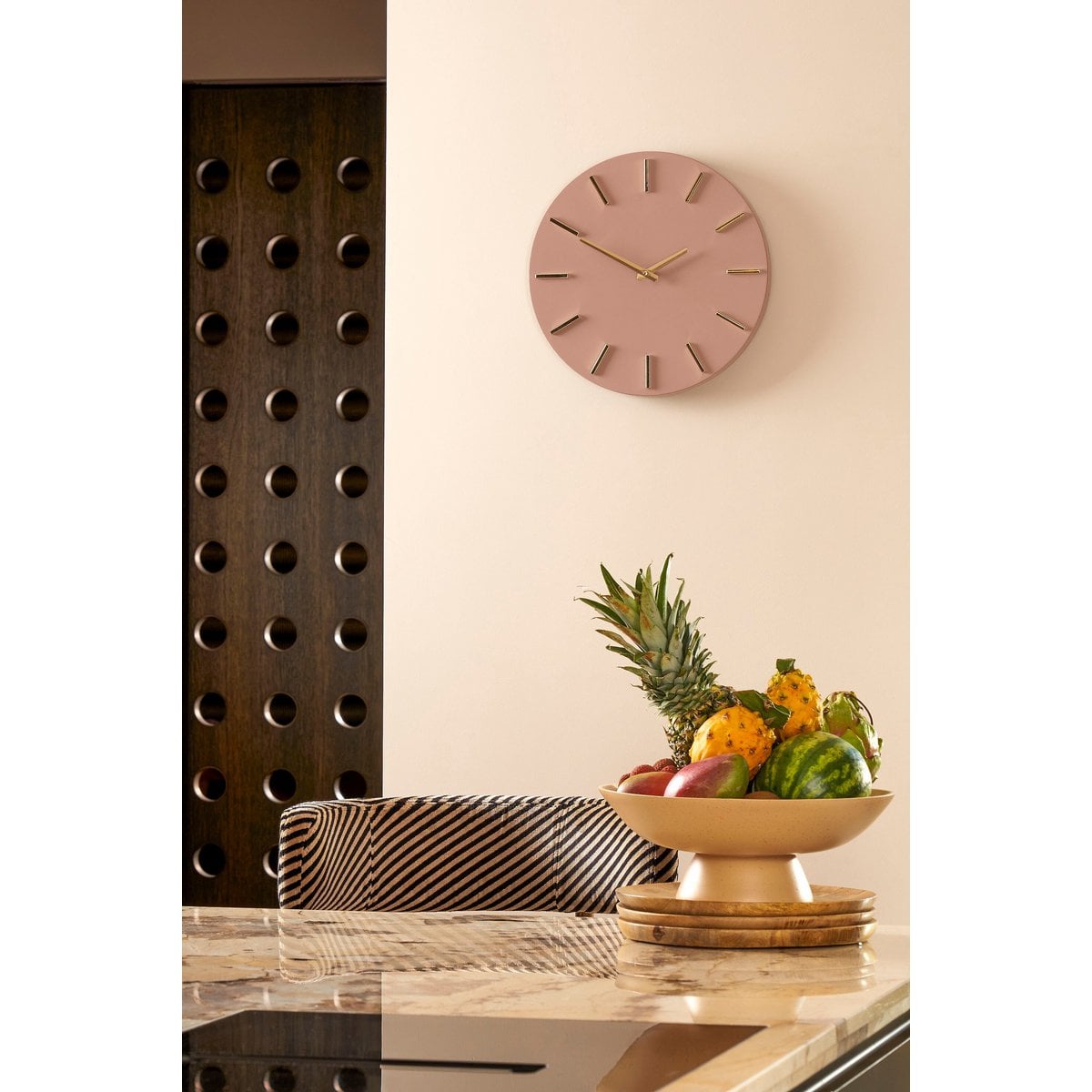 Wall clock Brixen Brown