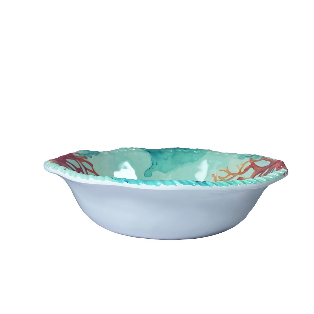 CORAL MELAMINE DEEP PLATE 20X20X5.5CM