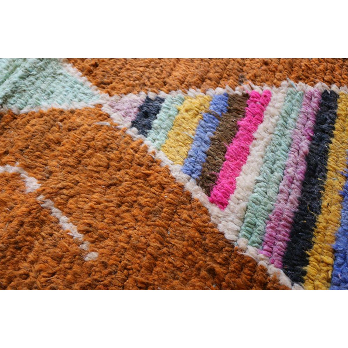 Pure Berber wool hallway rug 72 x 399 cm