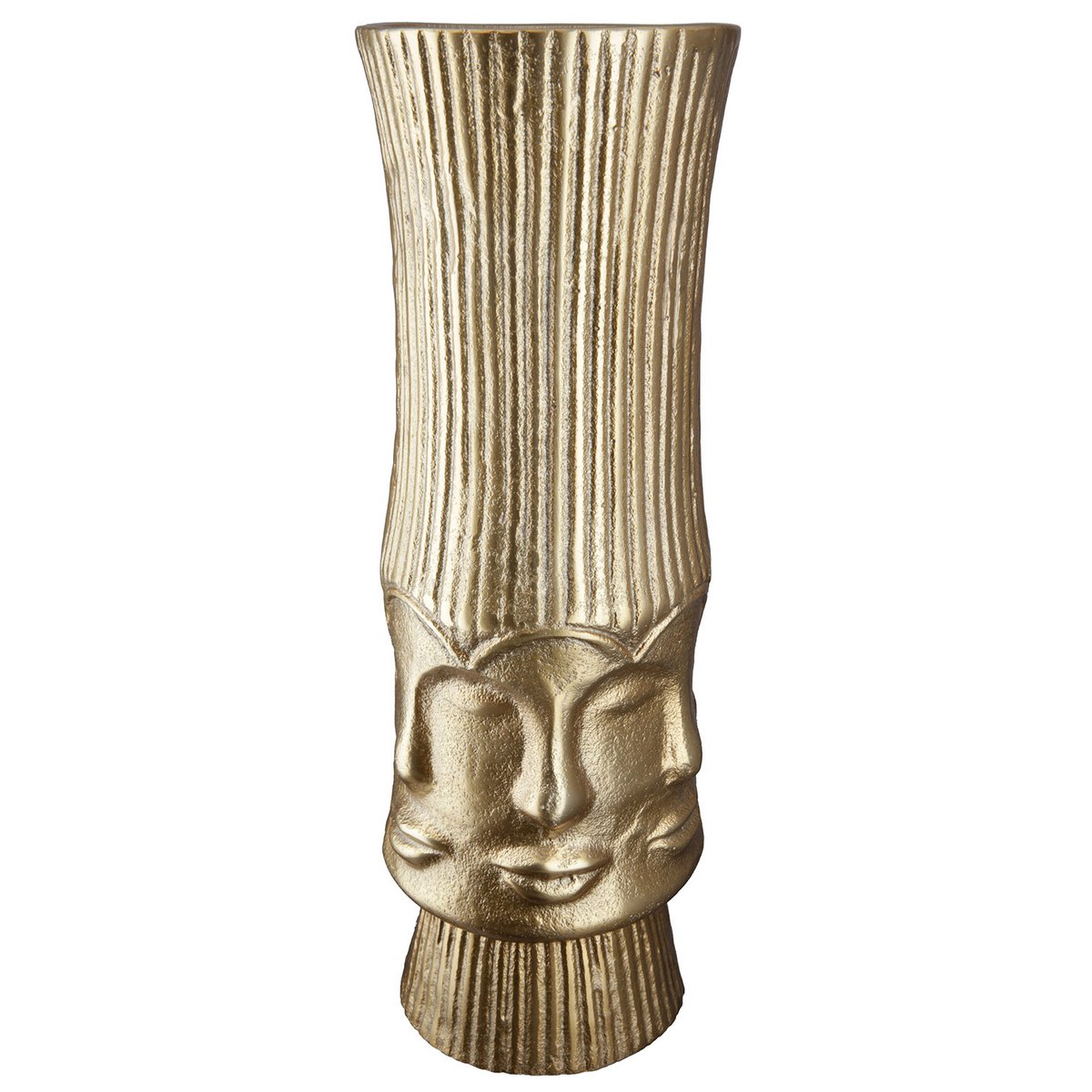 Aluminum decorative vase "Face"