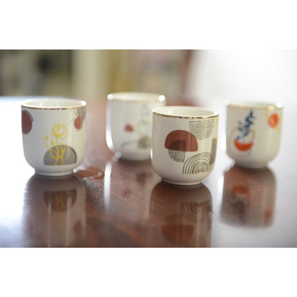 SET OF 4 COFFEE CUPS 90ML ART DECO