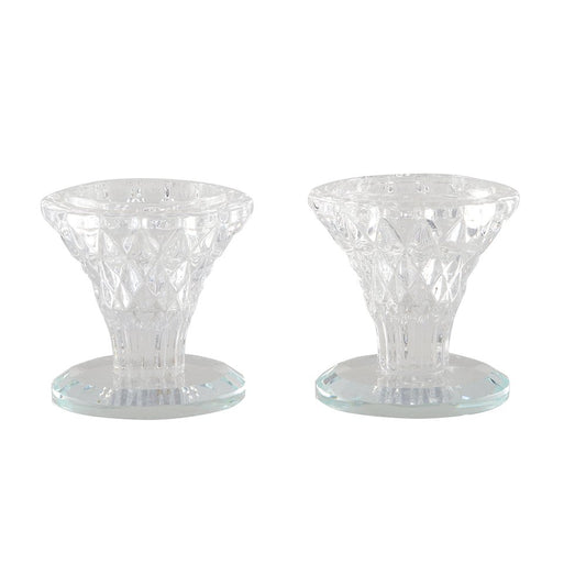 Crystal candle holder - Lot of 2