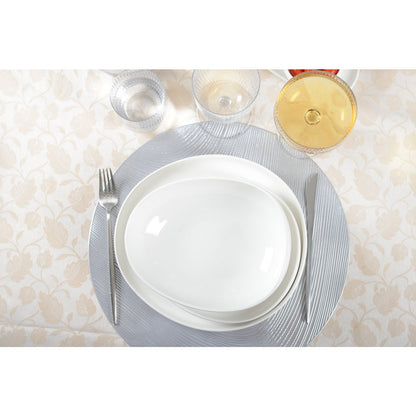 Ceramic white dessert plate