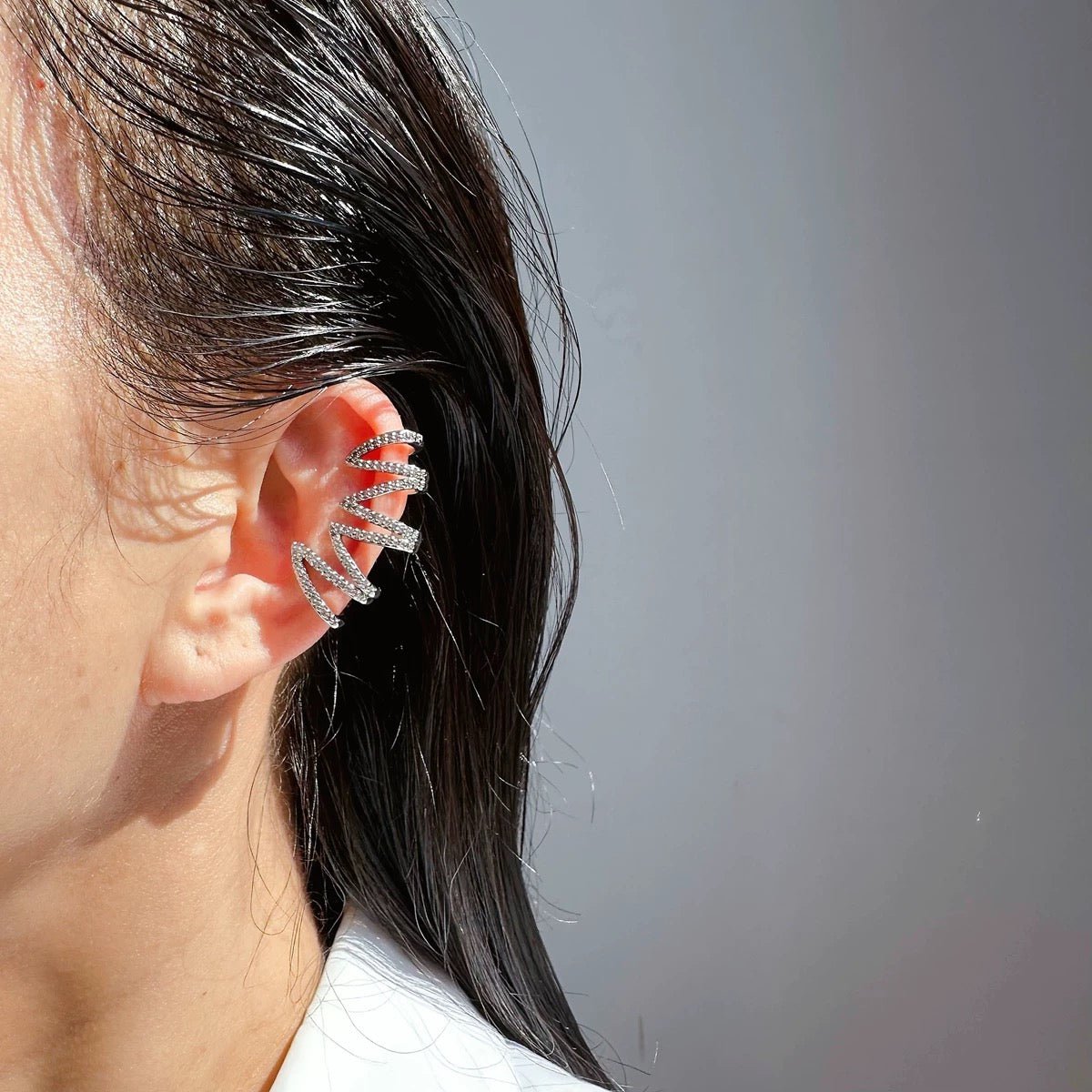 Dazzling Wrapped Line Ear Cuff-One piece