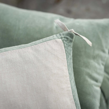 Coussin Elise Chambray Verveine 30 x 50