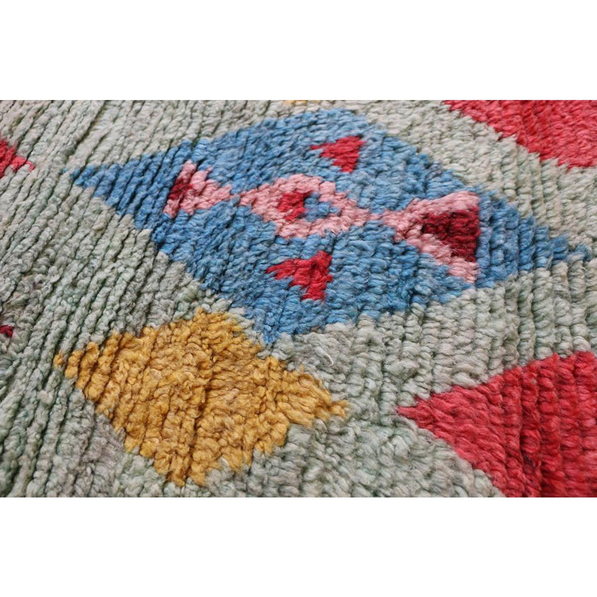 Pure Berber wool hallway rug 64 x 335 cm