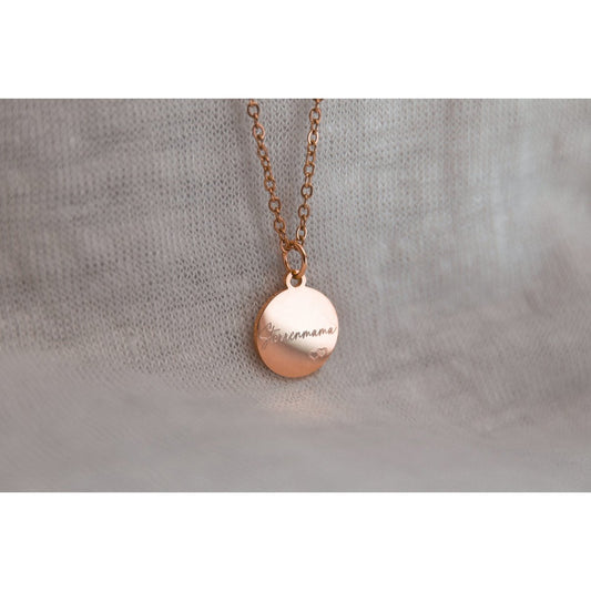 Necklace Star Mom Engraving - Rose Gold