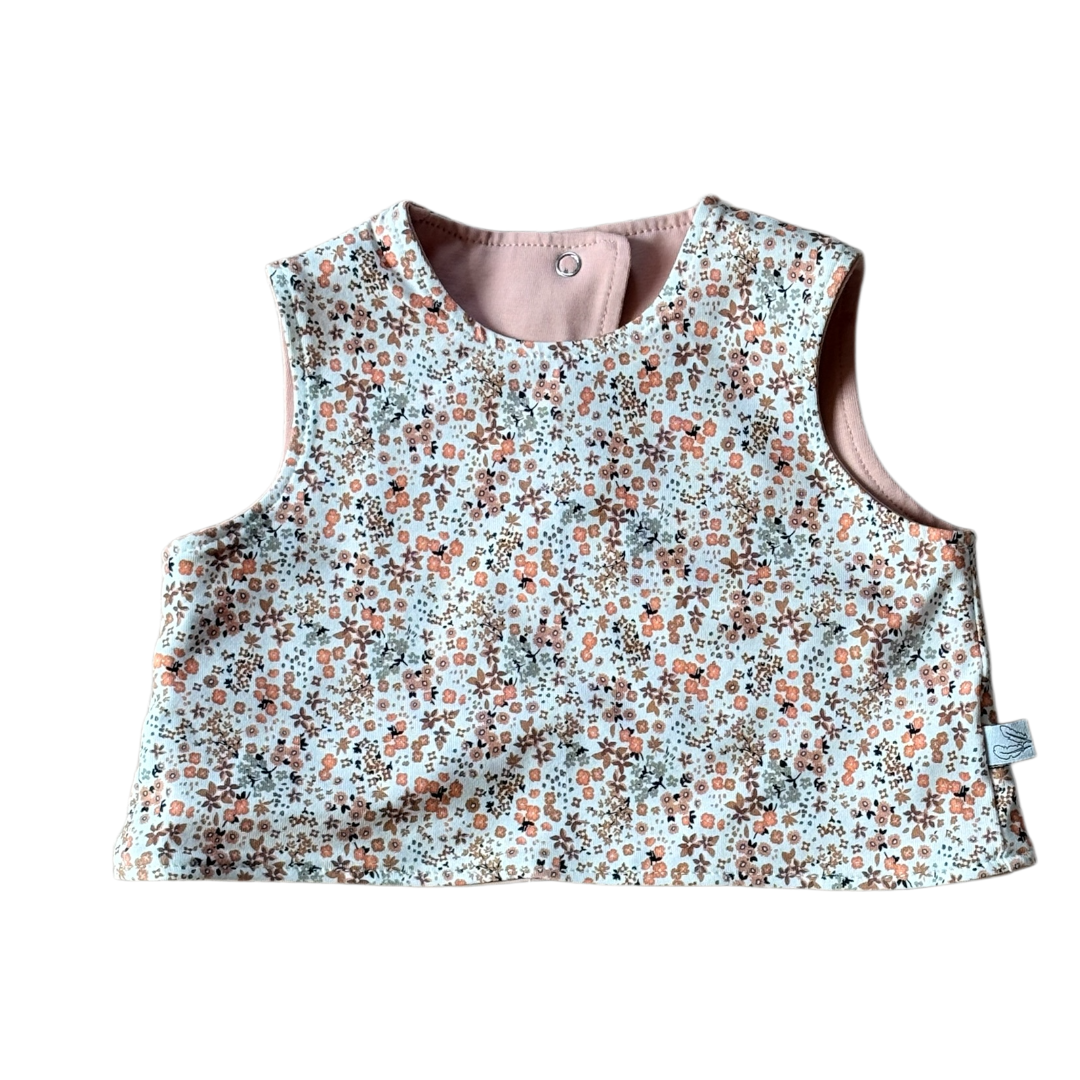 Apron reversible Flower/Crepe