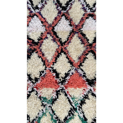 Pure wool Moroccan Berber rug 76 x 180 cm