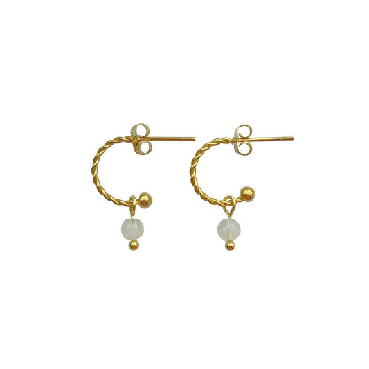 Earrings Moonstone - Gold