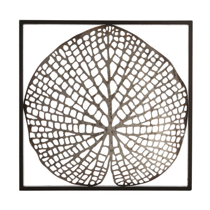 Metal wall relief "Leaf"