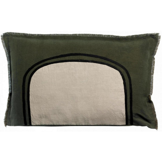 Two-tone cushion Laly Olive 40 x 65