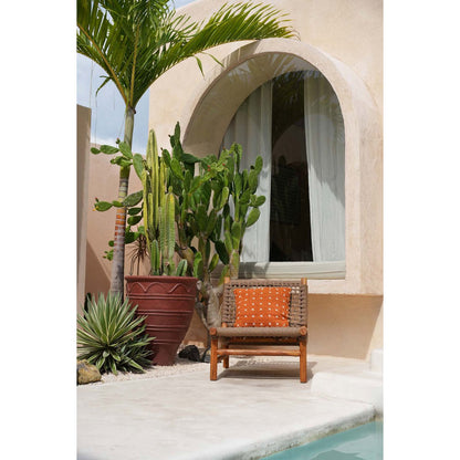 The Zillion Kiss Cushion Cover - Terracotta White