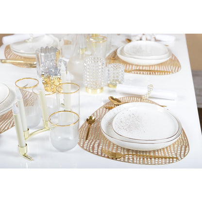 NISH GOLD EDGE LOW WATER GLASSES - SET OF 6