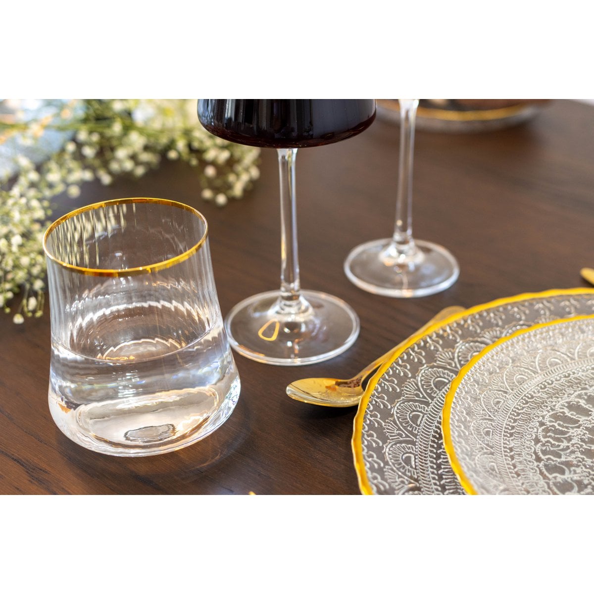 350ml gilded edge glasses - Lot of 6