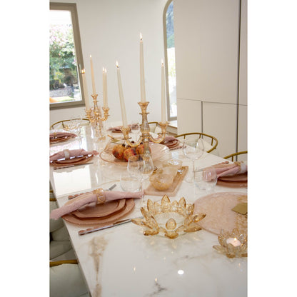 Chandelier 5 lights amber H35cm
