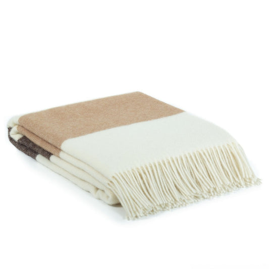 Wool Throw Blanket AGATHA brown