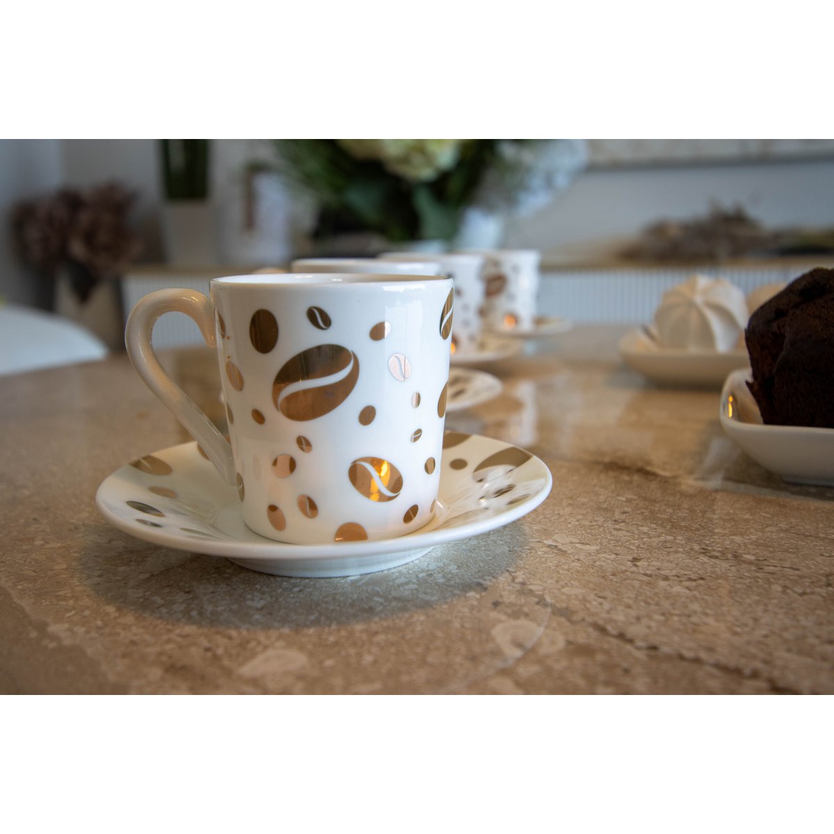 Coffee grain cups and sub -tasses - Lot of 4