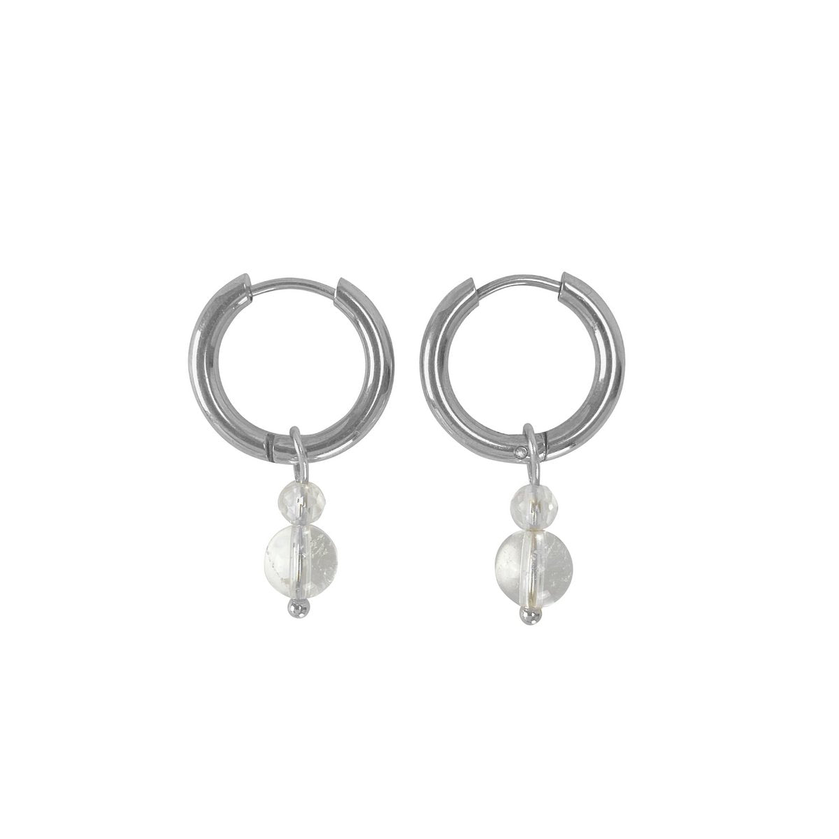 Earrings Rock Crystal - Silver