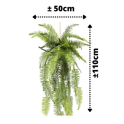 Fern Artificial Hanging Plant 110cm