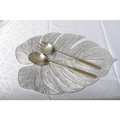 SILVER FILIGREE LEAF PLATTER