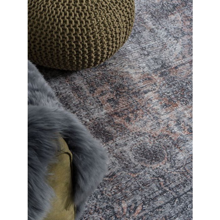 Rug Mila Anthracite / Brown 160 x 230 cm