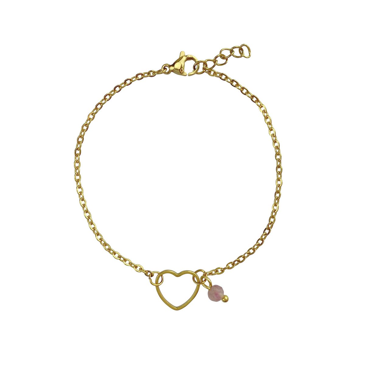 Bracelet Heart Tourmaline - Gold