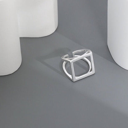 Minimalist Bold Look Square Ring