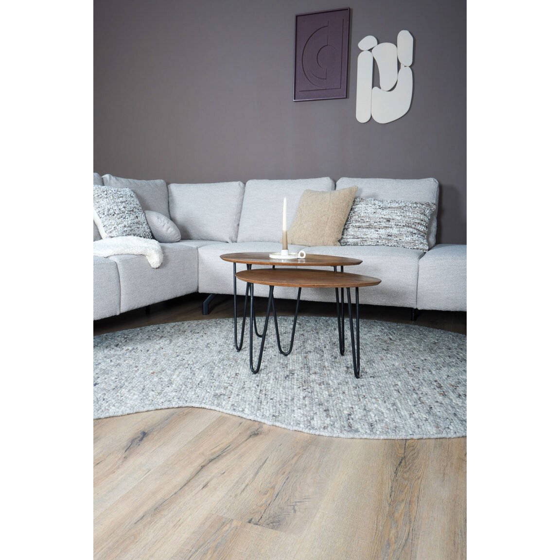 Rug Stone Light Gray 421 - Organic 160 x 230 cm