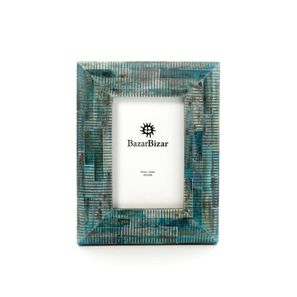 The Ocean Ripple Frame - Turquoise - 10x15