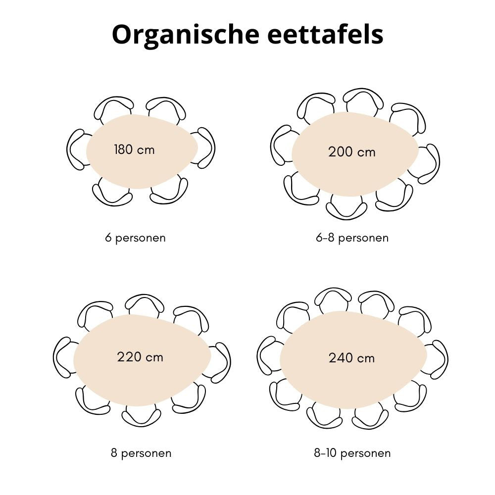 Dining table Amir 240 x 120 cm - Mango wood Nature Smooth