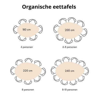 Dining table Amir 240 x 120 cm - Mango wood Nature Smooth