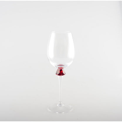 Wine glasses with diamond foot 4 colors - Lot of 4