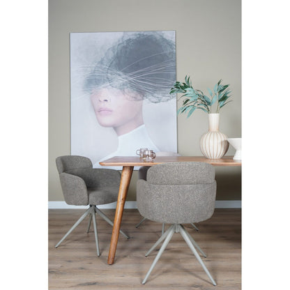 Dining room chair Chase - Bouclé - Brown