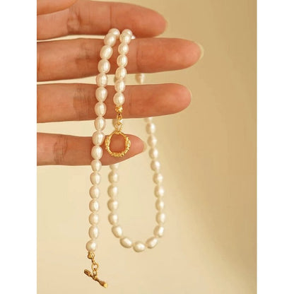 Timeless Pearl Beads Necklace with OT buckle