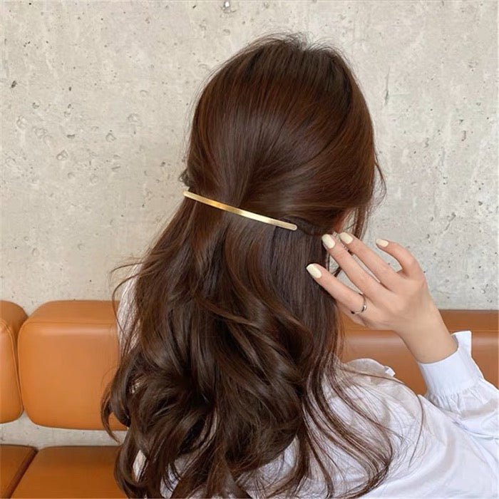 One-Line Minimalist Metal Hair Clip