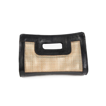 The Riviera Noir Clutch - Natural Black