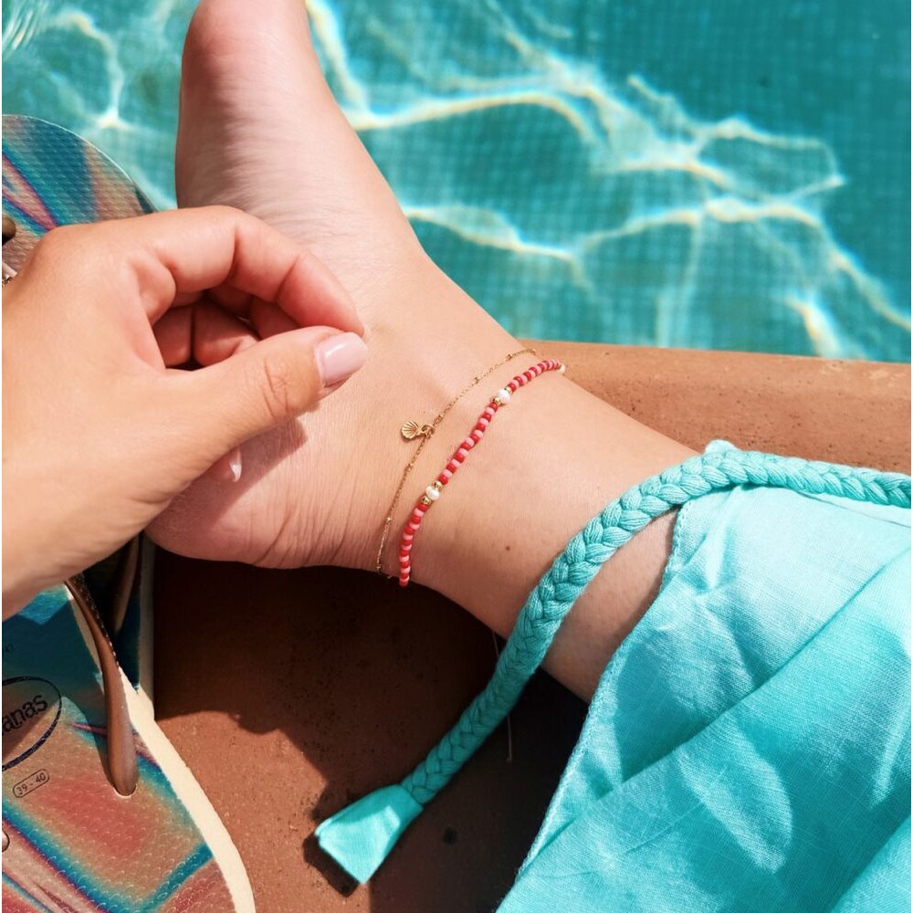 Miyuki anklet - mix nude